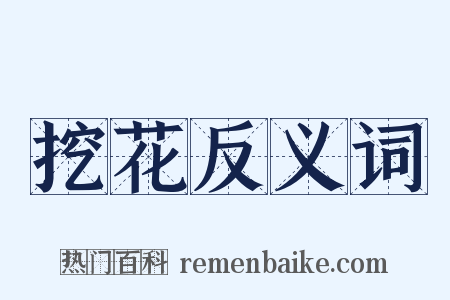 挖花反义词是什么意思的图片